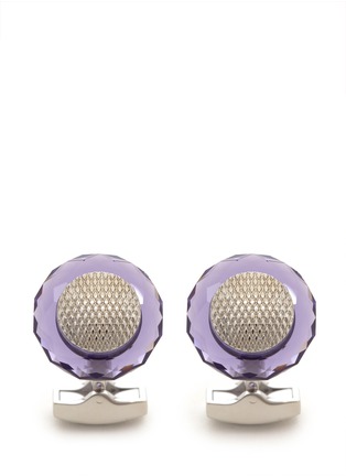 Main View - Click To Enlarge - TATEOSSIAN - Crystal disc cufflinks