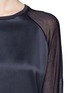 Detail View - Click To Enlarge - VINCE - Silk front T-shirt