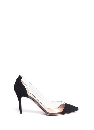 Main View - Click To Enlarge - GIANVITO ROSSI - Clear PVC suede pumps