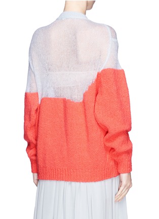 Back View - Click To Enlarge - DELPOZO - Sequin intarsia mix knit sweater