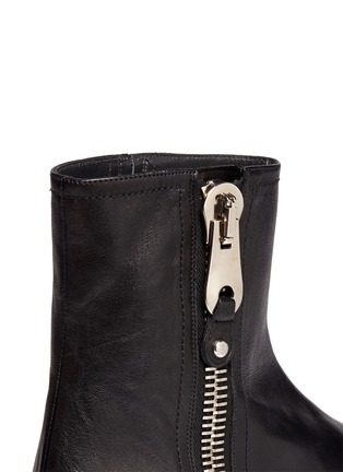 Detail View - Click To Enlarge - STUART WEITZMAN - 'Winzipper' leather ankle boots