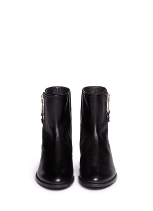 Figure View - Click To Enlarge - STUART WEITZMAN - 'Winzipper' leather ankle boots