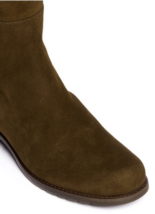 Detail View - Click To Enlarge - STUART WEITZMAN - '5050' elastic back suede boots