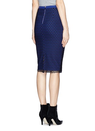 Back View - Click To Enlarge - ELIZABETH AND JAMES - 'Heyden' mesh layer pencil skirt