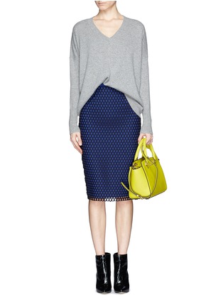 Figure View - Click To Enlarge - ELIZABETH AND JAMES - 'Heyden' mesh layer pencil skirt