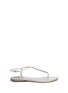 Main View - Click To Enlarge - B BY BRIAN ATWOOD - 'Callas' crystal T-strap snakeskin trim suede sandals