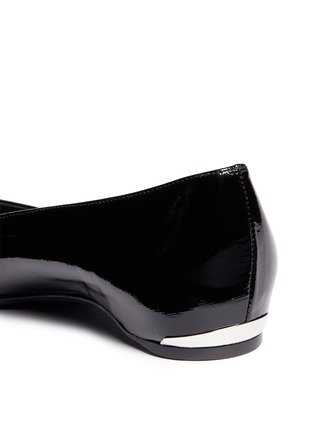 Detail View - Click To Enlarge - STUART WEITZMAN - 'Lola' Metal buckle patent leather flats