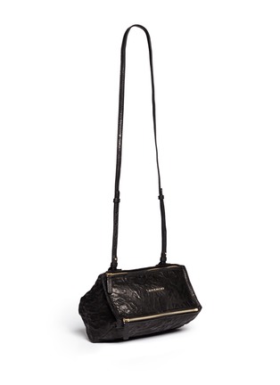 Front View - Click To Enlarge - GIVENCHY - 'Pandora' mini crinkle leather bag