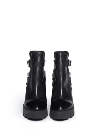 Figure View - Click To Enlarge - ASH - 'Ricky' leather platform wedge boots