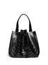 Main View - Click To Enlarge - ALAÏA - Grommet perforated leather bucket tote