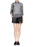 Figure View - Click To Enlarge - ELIZABETH AND JAMES - 'Carnie' lace overlay check shirt