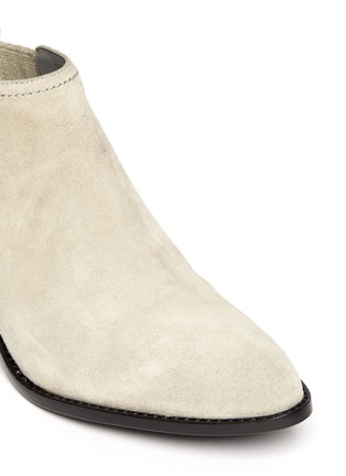 Detail View - Click To Enlarge - ALEXANDER WANG - Kori' cutout heel suede Chelsea boots