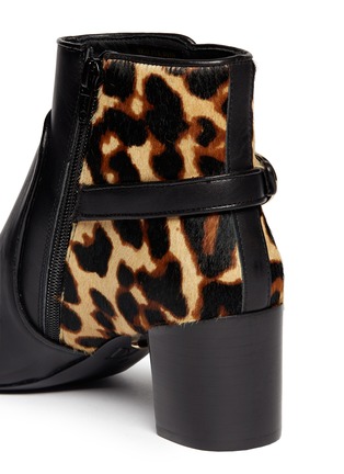 Detail View - Click To Enlarge - DIANE VON FURSTENBERG - 'Fatima' leopard print calf hair leather boots