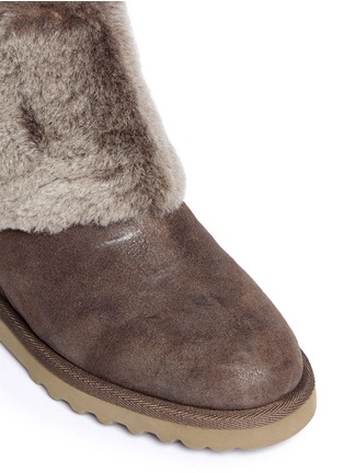 Detail View - Click To Enlarge - ASH - 'Yorki' shearling wedge boots