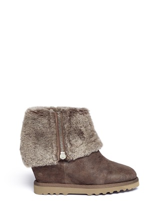 Main View - Click To Enlarge - ASH - 'Yorki' shearling wedge boots