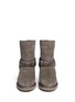 Figure View - Click To Enlarge - ASH - 'Youri' chain shearling wedge ankle boots
