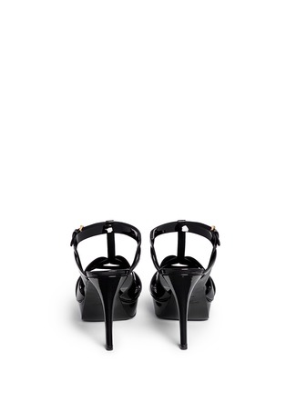 Back View - Click To Enlarge - SAINT LAURENT - 'Classic Tribute' patent leather sandals