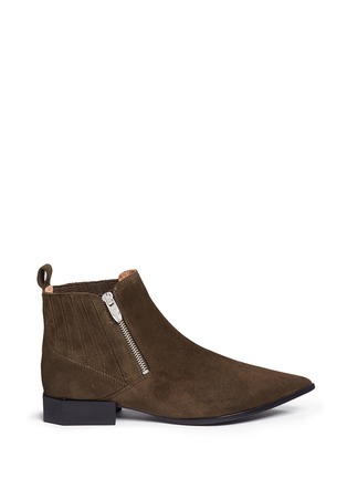 Main View - Click To Enlarge - SIGERSON MORRISON - 'Bambie' octagon heel suede Chelsea boots