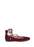 Main View - Click To Enlarge - SIGERSON MORRISON - 'Elias' lace-up suede flats