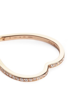 Detail View - Click To Enlarge - REPOSSI - 'Antifer' diamond 18k rose gold heart ring
