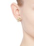 Figure View - Click To Enlarge - MIRIAM HASKELL - Filigree floral Baroque pearl stud earrings