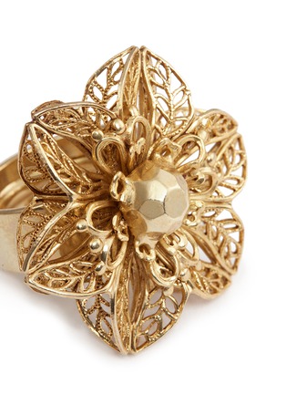 Detail View - Click To Enlarge - MIRIAM HASKELL - Stud filigree floral ring