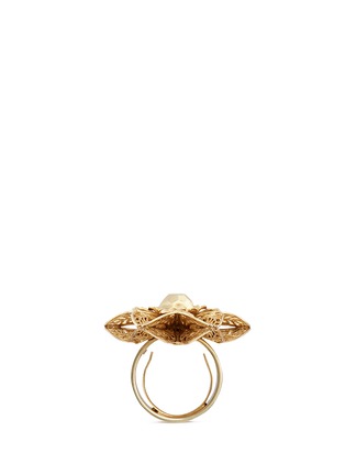 Figure View - Click To Enlarge - MIRIAM HASKELL - Stud filigree floral ring