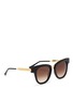 Figure View - Click To Enlarge - THIERRY LASRY - 'Mondanity' square acetate metal template sunglasses