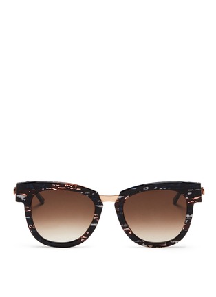 Main View - Click To Enlarge - THIERRY LASRY - 'Mondanity' tortoiseshell effect acetate metal temple sunglasses