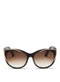 Main View - Click To Enlarge - THIERRY LASRY - 'Polygamy' metal corner acetate cat eye sunglasses
