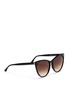 Figure View - Click To Enlarge - THIERRY LASRY - 'Swappy' slim cat eye acetate sunglasses