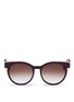 Main View - Click To Enlarge - THIERRY LASRY - 'Monogamy' metal corner acetate sunglasses