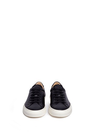Front View - Click To Enlarge - COMMON PROJECTS - 'Premium Low' pebbled leather sneakers