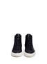Front View - Click To Enlarge - COMMON PROJECTS - 'Premium High' pebbled leather sneakers