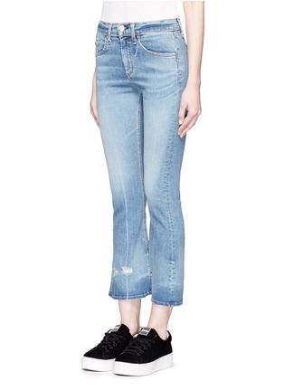 Front View - Click To Enlarge - RAG & BONE - Ripped cuff flared jeans