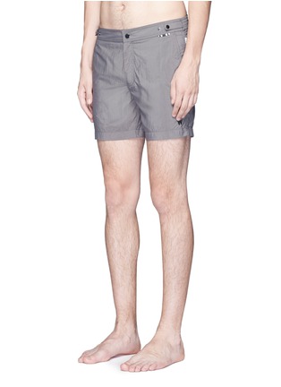 Figure View - Click To Enlarge - DANWARD - Mid length flat front swim shorts