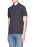 Front View - Click To Enlarge - ISAIA - Logo embroidered polo shirt