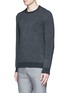 Front View - Click To Enlarge - ISAIA - Herringbone wool sweater
