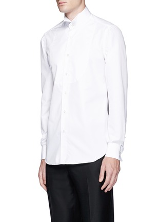Front View - Click To Enlarge - ISAIA - Londra' cotton jacquard tuxedo shirt