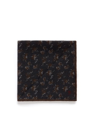 Main View - Click To Enlarge - ISAIA - Small floral print wool-silk pocket square