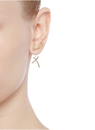 Figure View - Click To Enlarge - STEPHEN WEBSTER - Neon Kiss' 18k yellow gold earrings