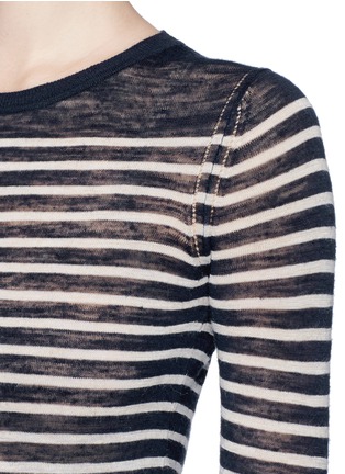Detail View - Click To Enlarge - ISABEL MARANT ÉTOILE - Stripe linen-blend knit sweater