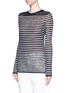 Front View - Click To Enlarge - ISABEL MARANT ÉTOILE - Stripe linen-blend knit sweater