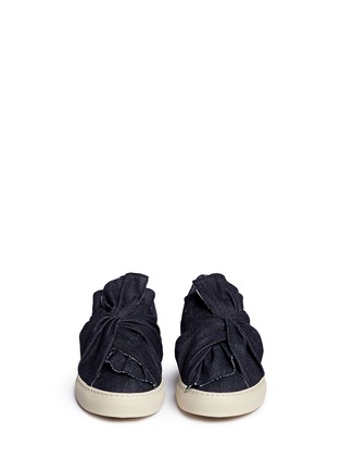 Front View - Click To Enlarge - PORTS 1961 - Denim ribbon sneakers