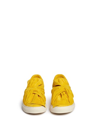Front View - Click To Enlarge - PORTS 1961 - Ribbon suede flatform skate slip-ons