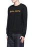 Front View - Click To Enlarge - PALM ANGELS - Metallic logo embroidery sweatshirt