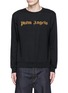 Main View - Click To Enlarge - PALM ANGELS - Metallic logo embroidery sweatshirt