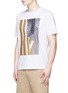 Front View - Click To Enlarge - PALM ANGELS - Glitter flag print T-shirt