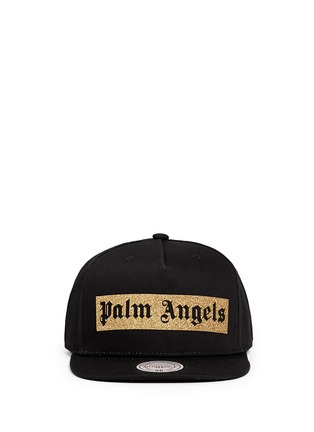 Main View - Click To Enlarge - PALM ANGELS - x Mitchell & Ness glitter logo print baseball cap