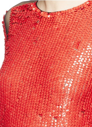 Detail View - Click To Enlarge - EMILIO PUCCI - Sequin embellished mesh top